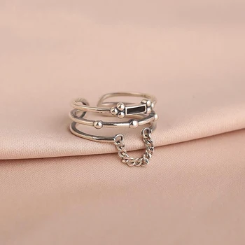 Oblikovalec izvirno Tajsko srebro multi-layer odpiranje nastavljiv prstan retro nesramna široko verzija mrzel veter ženski nakit