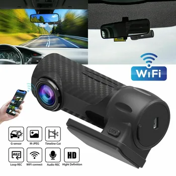 ABS Plastike 1080P HD DVR Dash Skriti Avto Kamera z WiFi 170 Stopnja širokokotni Zanke Snemanje Samodejno Zagonsko Night Vision