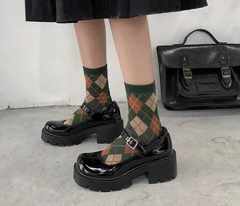 Vroče Novih Majhen usnjeni čevlji ženske 2020 pomlad modeli Mary Jane čevlji ženske Japonski visokih petah retro platformi čevlji ženske