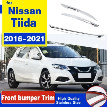 Za Nissan Tiida 2016-2021 posebno mrežico trim trakovi za natikanje sprednji odbijač za dovod zraka dekorativni nerjaveče jeklo svetlo palice