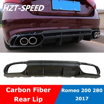 Ogljikovih Vlaken Karoserije Komplet Zadnji Odbijač Za Ustnice Lopato Spojler Difuzor Za Alfa Romeo Giulia 200 280 2017