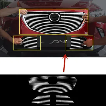 Za Mazda CX-3 2017-2019 aluminij zlitine sprednji odbijač rešetka za dovod zraka rešetka Insektov varstvo avto dodatki
