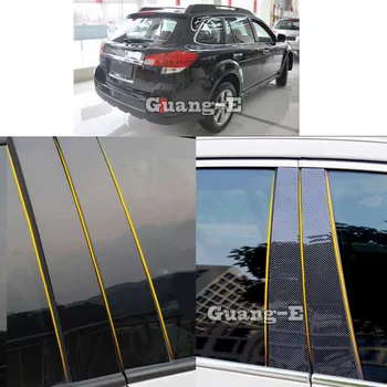 Avto Materialu PC Steber Post Pokrov, Vrata, Trim Okno Oblikovanje Nalepke Ploščica 8pcs Za Subaru Outback 2010 2011 2012 2013 2014