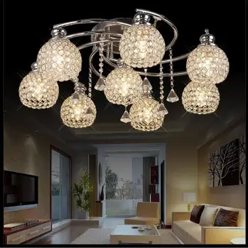Sodobna preprosta, jedilnica dnevna soba lučka ustvarjalne kristalno komolec lučka romantična spalnica, stropne svetilke, iz železa umetnosti lučka
