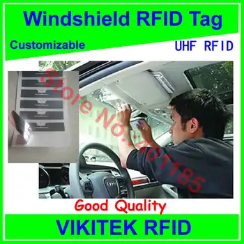 vetrobransko steklo avtomobila UHF RFID tag prilagodljiv lepilo 860-960MHZ Higgs3 EPC C1G2 ISO18000-6C se lahko uporablja za RFID oznake in oznake