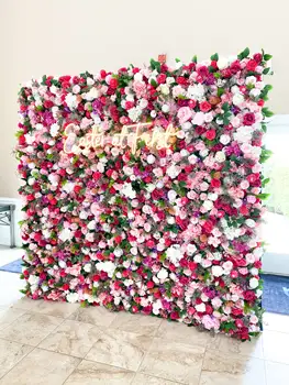 SPR Dobra Cena Poročno Dekoracijo Hydrangea Z Rose Umetne Svile Cvet Steno za Babyshow stranka