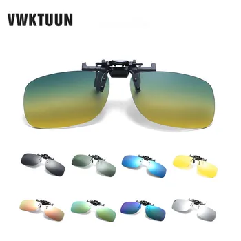 VWKTUUN Polarizirana Posnetek Na sončna Očala Moških Kvadratnih Nočno Vizijo očala za Sonce, Za Ženske Moški Vožnje Voznika UV400 Ogledalo Očala