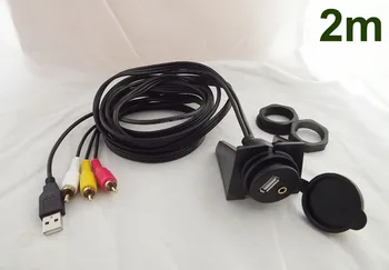 10pcs 6 Avto armaturne plošče Barva Gori 3.5 mm Moški 3RCA USB Podaljšek Avdio in Video Kabel