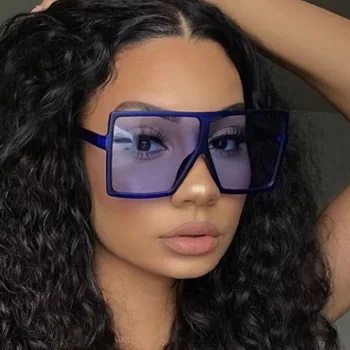 Nova Črna Moda Kvadratnih Očala Prevelik Odtenki Ženske Sončna Očala Velik Okvir Vintage Retro Očala Ženska Unisex Oculos Feminino