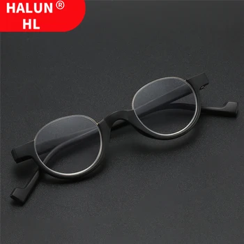 HALUN HL Klasičnih Krog HD Obravnavi Očala Ženske Osebnosti Pol-Okvir Očal je Moški +1.0~+4.0 2804