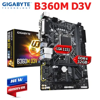 LGA 1151 Gigabyte B360M D3V matična plošča Intel Core i7/i5/i3//Pentium/Celeron 6SATAlll PCI-E 3.0 B360 Mainboard DDR4 DO 32GB NOVA