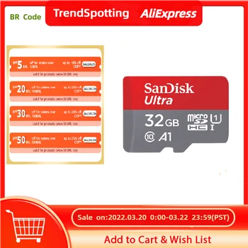 Sandisk Micro SD kartico 16GB 32GB 64GB 128GB MicroTF Flash Kartice Pomnilniško Kartico za Telefon/Kamera
