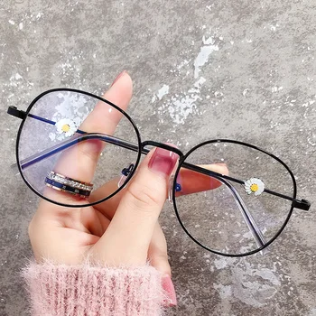 2023 Nove Modne Ženske, Majhen Obraz, Očala Retro Očala Za Kratkovidnost Okvir Trend Optični Računalnik Pregleden Kovinski Eye Glasses