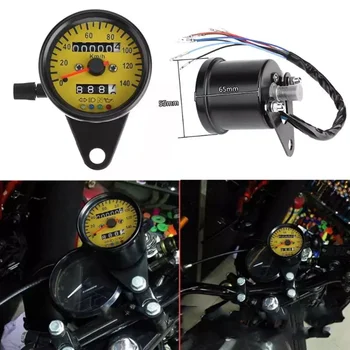 Osvetlitev 12 V motorno kolo Dvojno prevožene poti merilnik Hitrosti Merilnik Instrumenti Komplet za Dirkač Motociklističnega Dodatki