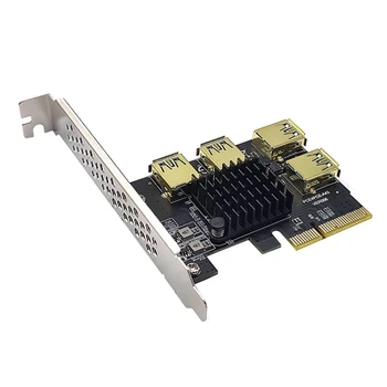 PCIE Riser Card 1 do 4 Širitev Kartice, PCIE X4, da PCIE X16 Grafični Kartici Razširitev Kabli 1 do 4 Adapter Kartice