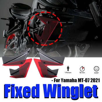 NOVO motorno kolo Deli Strani Downforce Gola Spojlerji Fiksno Krilo Winglet Oklep Krila Ter Za Yamaha MT07 MT 07 MT-07 2021