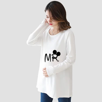 G. Smešno Natisnjeni Meri Noseča T-Shirt Dekle Porodniškega Nosečnosti Laskavi Dolgo SleeveShirt Mama Ženske Dodajte Svoj Design