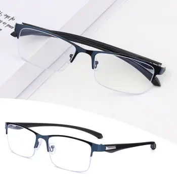 Vintage Obravnavi Očala Pol Okvir Dioptrije Zaščito Za Oči Ultra Lahka Očala Moških Anti-Modra Svetloba Poslovni Računalnik Očala