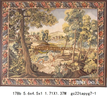 bohemian tapestrieswool aubusson tapiserija, stenske slike tapiserije umetnosti tapiserija, gozd steno tapiserija letnik