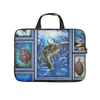 Morske Želve Tablete Rokav Osebno 3D Laptop torba, vodoodporna Neoprenske Prenosni kovček za Kolegij bela