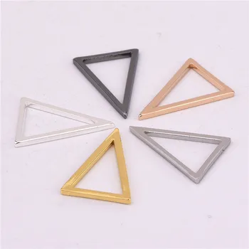18 * 13mm tri-dimenzionalni prekrita 5-barvni trikotnik obesek DIY nakit dodatki minimalističen uhan obesek