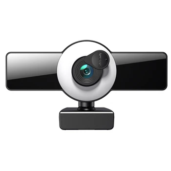 1080P Kamero z Obročem Svetlobe in Zasebnosti Kritje, Auto-Focus, Plug and Play, Spletna Kamera za RAČUNALNIK Mac Prenosni računalnik Namizni Računalnik