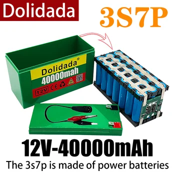 Moč baterije 18650 12V 3s7p litijeve baterije, vgrajene v 40ah high current BMS, ki se uporablja za škropilnice in drugih orodij.