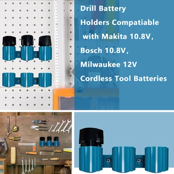 Baterije in Orodje za Skladiščenje Imetnik Vgradnjo v Stenske Rack Orodja Baterije Fiksno Baterijo Obešalnik