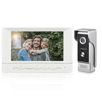 7 Palčni Video Zvonec Interkom Sistem S Kamero za Odklepanje 960TVL Fotoaparat Home Security Rainproof Klic Plošče Dual govori Posnetek