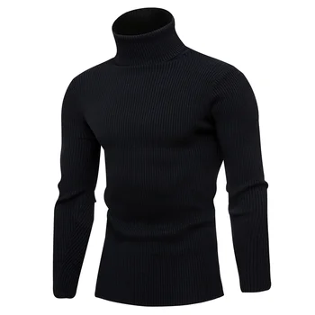 2022 Novo Jeseni in Pozimi Turtleneck Sweater Moški Pulover Dolgo sleeved Toplo Plesti Pulover