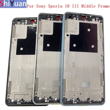 Stanovanja Sredi Okvir LCD Ploščo Plošča Plošča Šasije Za Sony Xperia 10 III Telefon Kovinski Sredini Okvirja rezervnih Delov