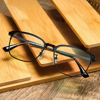 Titana Očal Okvir Moški Letnik Kvadratnih Oči Očala Okvirji za Moške Optični Recept Očala Okvirji Jasno Očala Moški
