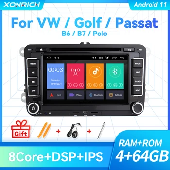 Carplay Android 11 Avto DVD Predvajalnik, GPS Navigacija Za VW Passat B6 Touran Volkswagen Amarok Skoda Octavia2 golf 5 2Din autoradio