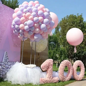 100 kozarcev 10palčni Macaron Latex Baloni Pastelnih Sladkarije Balon Božič Poroko, Rojstni dan Okraski Baby Kažejo Dekoracijo Žogo