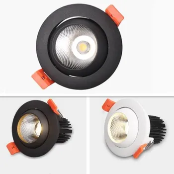 Super Svetla Zatemniti LED Downlight COB 15W LED Vgradne Stropne Luči, Mesto Svetlobe v Zaprtih prostorih navzdol lučka za Osvetlitev AC110V/AC220V