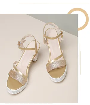 Oversize velikosti Velike Velikosti Preprost modni sandali visoke pete sandala ženske, ženska, čevlji dame poletje