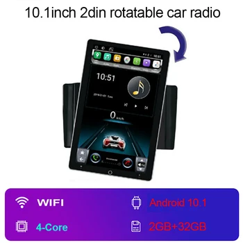 Obračanje avto radio Android multimedijski predvajalnik Autoradio 10.1 palčni zaslon na dotik, WIFI, Bluetooth, FM samodejno predvajalnik zvoka stereo