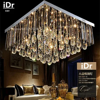 Pravokotne dnevna soba crystal LED luči stropne svetilke spalnica sodobno minimalistično jedilnico razsvetljavo iDr-0122